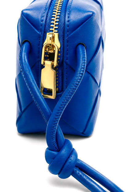 Cobalt Weave Bold Blue Woven Vegan Leather Crossbody Bag