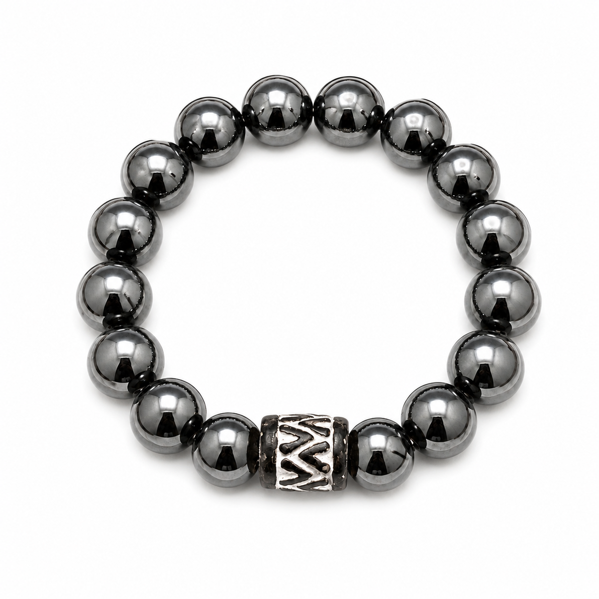 NewDrip Hematite Bead Men's Luxury Stretch Bracelet