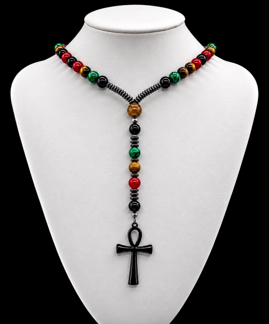 Legacy Ankh Heritage Beaded Statement Necklace