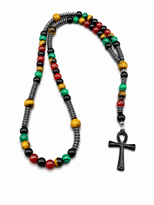 Legacy Ankh Heritage Beaded Statement Necklace