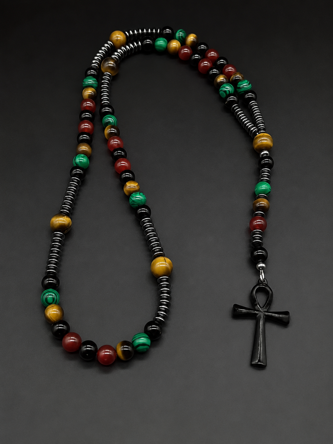 Legacy Ankh Heritage Beaded Statement Necklace