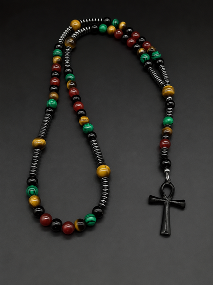 Legacy Ankh Heritage Beaded Statement Necklace