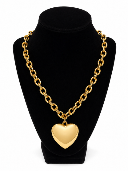 Heart of Gold Handcrafted Pendant Necklace