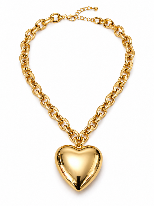 Heart of Gold Handcrafted Pendant Necklace