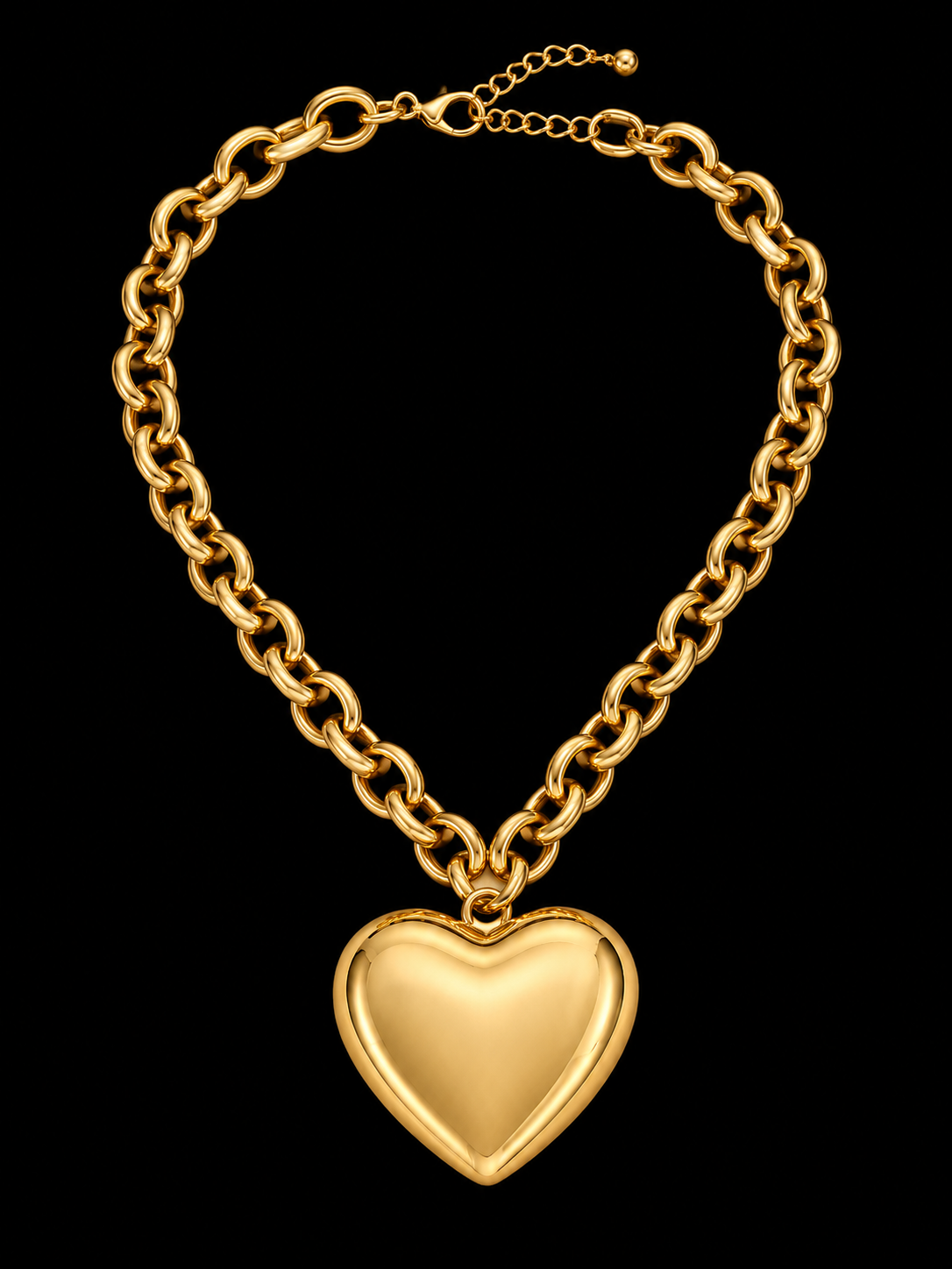 Heart of Gold Handcrafted Pendant Necklace