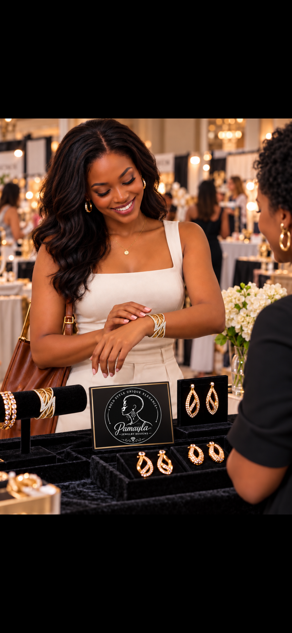 Golden Embrace Statement Cuff