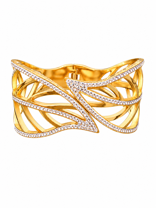 Golden Embrace Statement Cuff