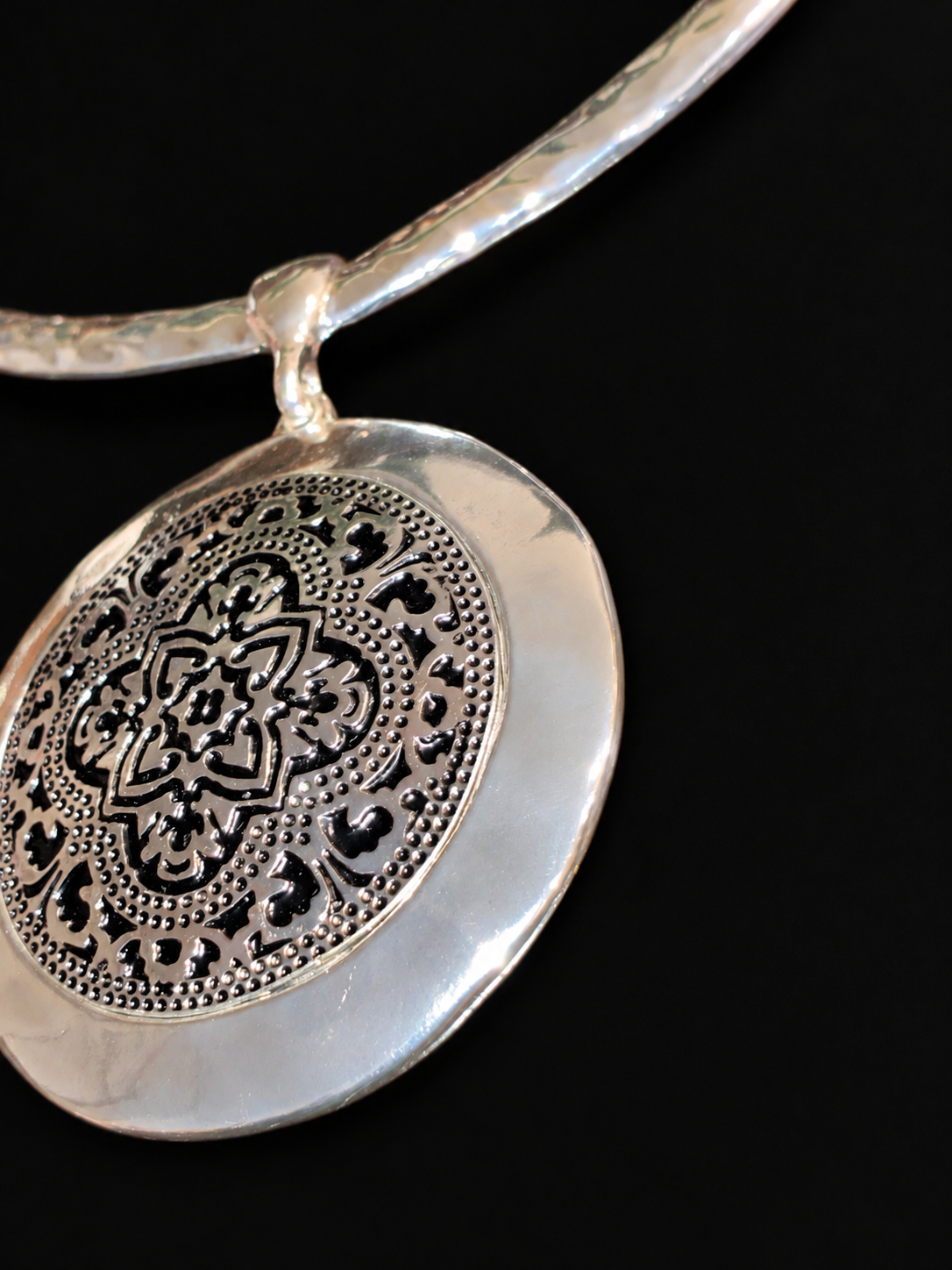 Silver Majesty Medallion Necklace