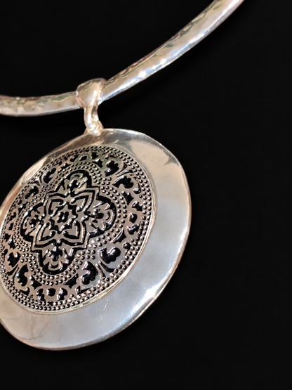 Silver Majesty Medallion Necklace